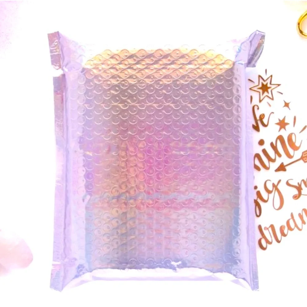 💜10 pack Bubble Envelope 6 x 9 inch- Lavender Holographic